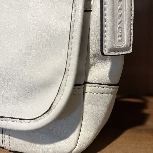 Coach Hadley Leather field bag Chalk Silver Gorgeous F29763 Crossbody Hangtag - Picture 4 of 13